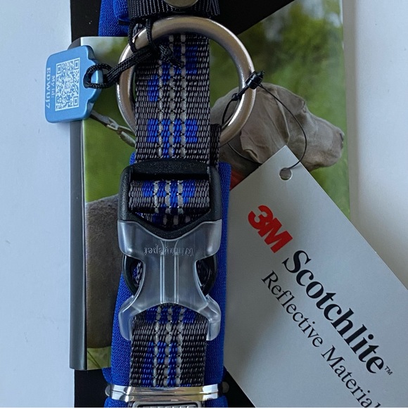 Dog Collar Small New Royal Blue Winhyepet Soft breathable comfortable Reflective - Picture 4 of 12